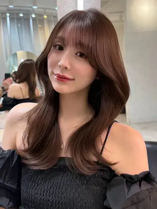 セミロング カラー 佐藤 悠汰のヘアスタイル