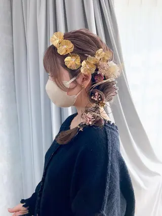 セミロング ヘアアレンジ 池田 みのりのヘアスタイル