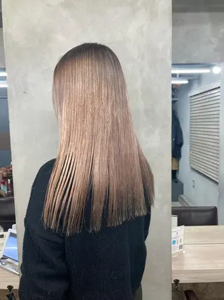 ロング カラー ヘアアレンジ ブリーチ&似合せボブ 田中寛十のヘアスタイル