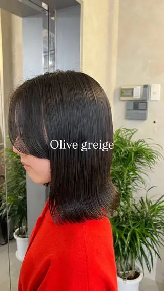 ミディアム カラー 梅田/似合わせボブ /顔周り/RINKAのヘアスタイル