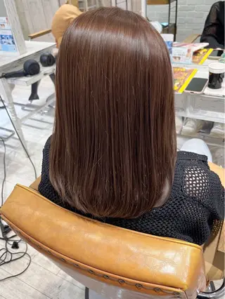 ミディアム カラー 【韓国ヘア×透明感 カラー】笹谷 莉未のヘアスタイル