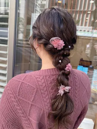 ロング ヘアアレンジ 🧸にしかた ちひろ🧸 / 渋谷のヘアスタイル