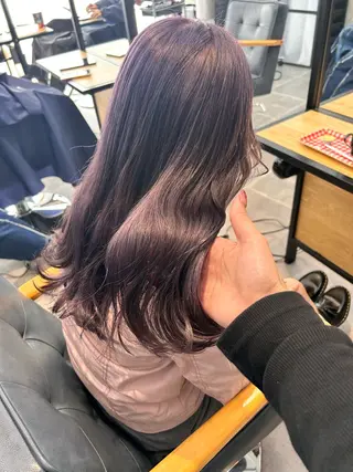 ミディアム カラー 韓国×髪質改善カラー 💎hinaのヘアスタイル