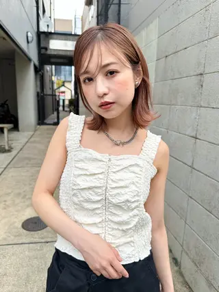 ミディアム SAKURA🌸 レイヤー/グレージュのヘアスタイル