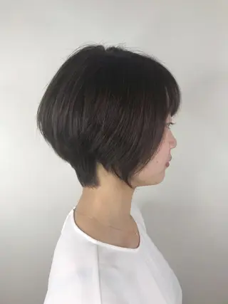 ショート インナーカラー/ ストレート/奥野洸也のヘアスタイル