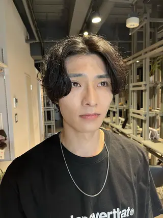 ショート パーマ メンズ ベージュ/グレージュ 恵比寿/丸山陽平のヘアスタイル