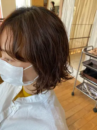 ミディアム パーマ air flow   another lagoon所属・尾﨑 柊磨のヘアスタイル