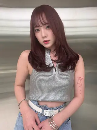 セミロング REDEAL SHIBUYA所属・maya/レイヤー カット/ミインパーマのヘアスタイル