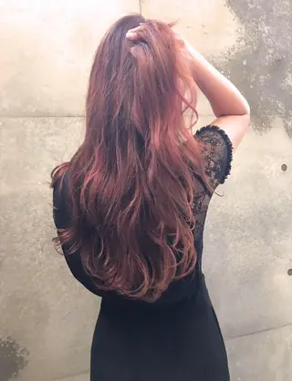 ロング カラー パーマ ヘアアレンジ ace share salon所属・桑原 祥のヘアスタイル