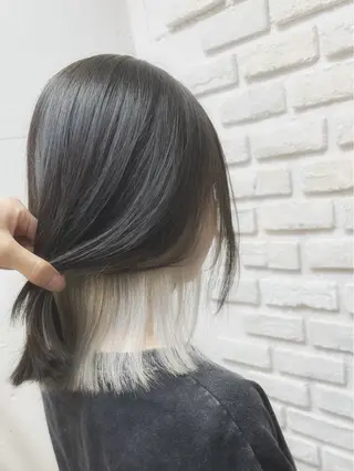ミディアム カラー メンズパーマ 本多のヘアスタイル