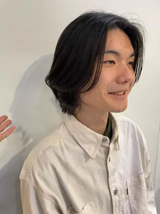 ミディアム メンズ silo所属・silo MOKA 顔周りカット🦦のヘアスタイル