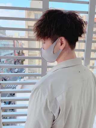 ショート パーマ ヘアアレンジ メンズ メンズZina代表 田端 麗治のヘアスタイル