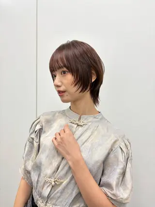 ショート カラー ヘアアレンジ 🧸艶々韓国ヘア 🧁mizunaのヘアスタイル