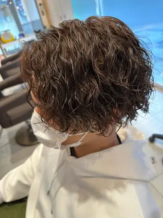 ミディアム パーマ メンズ 💈メンズ特化 美容師サキ💈のヘアスタイル