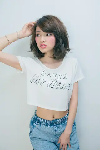 ミディアム a-granz 住吉店のヘアスタイル