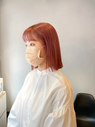 ショート カラー ボブ/パーマ 古家 佑真のヘアスタイル