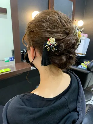 ミディアム ヘアアレンジ 林 友美のヘアスタイル