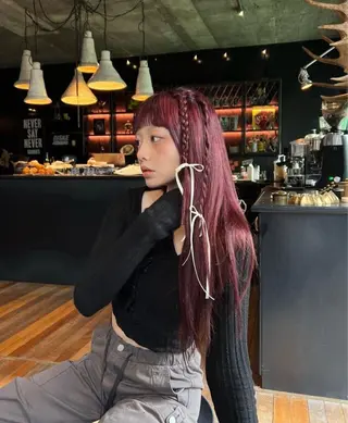 ロング カラー 吉田一輝 外国人パーマのヘアスタイル