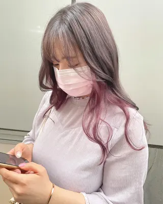 ロング カラー JIL BLAN 京都所属・RU RIのヘアスタイル