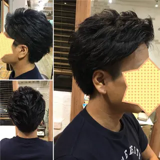 ショート ミディアム メンズ 【NEW✨】店長‪✄ 杉本亮太のヘアスタイル