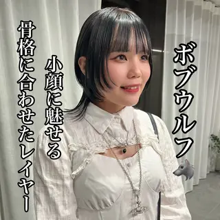 ミディアム 🐺立川のウルフ屋 さん🐺おかみ🐺のヘアスタイル