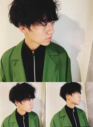 カラー パーマ メンズ _WHITE 高槻のヘアスタイル