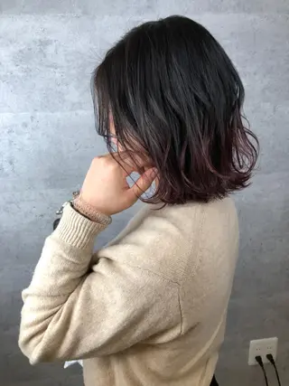 ミディアム カラー _WHITE 天王寺のヘアスタイル