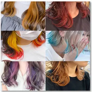 カラー セミロング ヘアアレンジ パーマ N゜jillva ナンバージルバのヘアスタイル