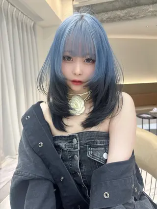 ロング カラー 縮毛矯正\透明感カラ ー\まりんのヘアスタイル