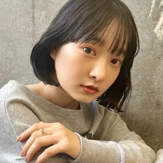 ミディアム カラー 暖色/艶髪/ボブ/ ショート/Ayaのヘアスタイル