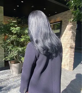 ロング カラー ボブ／レイヤー／艶 🦕risa  森下のヘアスタイル