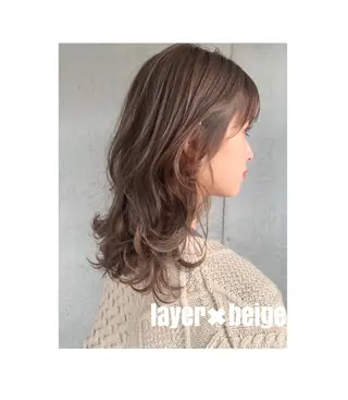 ミディアム カラー パーマ ヘアアレンジ メンズ キッズ ネイル マツエク・マツパ Rene'所属・当日予約⭕️ yuriのヘアスタイル