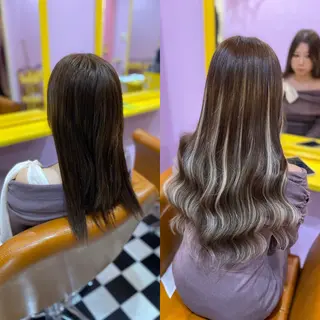 セミロング チビ編み込みエクステ どぅ〜す/YUIのヘアスタイル