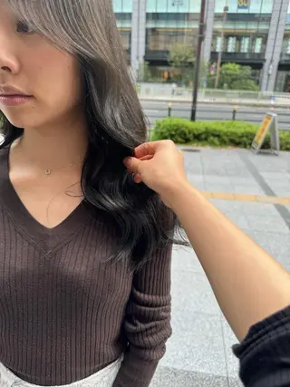 ロング カラー クキノ ケイカのヘアスタイル