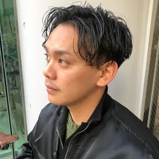 ショート カラー パーマ メンズ BRUNTJET所属・MAEDA MADOKAのヘアスタイル