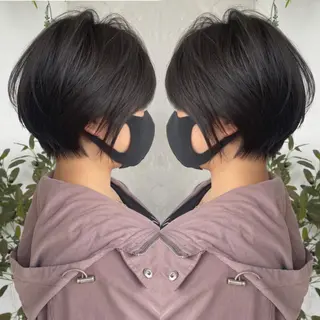 ショート カラー 京都大人女性ショート 徒歩1分/秋山のヘアスタイル