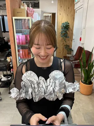 セミロング カラー ヘアアレンジ sem所属・韓国風🚪似合わせ/ 髪質改善🤍ariのヘアスタイル