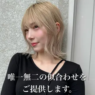 ミディアム カラー 💎ボブ/似合わせの 達人/縮毛矯正/畔上のヘアスタイル