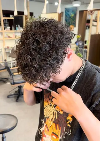 パーマ メンズ 年間2000名担当◎ パーマ職人/仲原佑樹のヘアスタイル