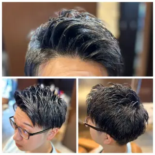メンズ HAIR MODE  KIKUHI「ヘアモードキクチ」神田店所属・💈【理容室】夜受付 上坂　一宏のヘアスタイル