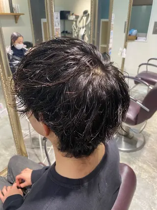 パーマ メンズ パーマ特化/フェザー パーマシャドウ/真生のヘアスタイル