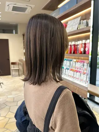 ミディアム カラー GIEN Smart Salon by milbon 西宮ガーデンズ　プラス所属・隈部 翼のヘアスタイル