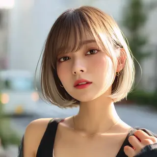 ミディアム 飯田 知将のヘアスタイル
