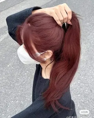 セミロング カラー モテ艶韓国ヘア 🤍りんのヘアスタイル