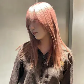 セミロング カラー 花香竜太/エクステ /ハイトーンカラーのヘアスタイル