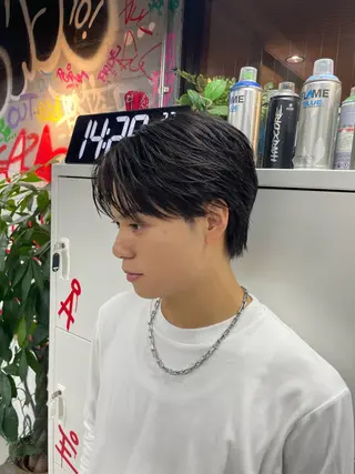 ショート メンズ メンズならお任せ フェザー／波巻きのヘアスタイル