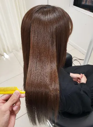 ロング パーマ カラー 染野 匠のヘアスタイル