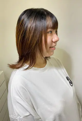 ミディアム SASAnagano 岩下サードゥのヘアスタイル