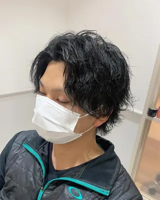 ミディアム stylist hiro by schon所属・大人男髪/メンズ パーマ/hiroのヘアスタイル