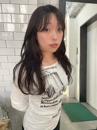 ロング 山本 真之介のヘアスタイル